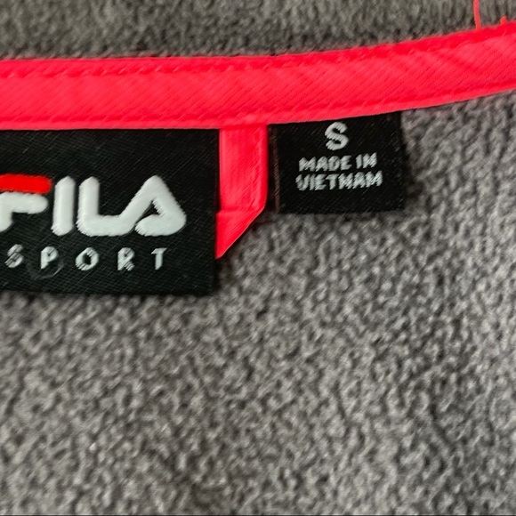 Fila Sport Full Zip Fleece Grey pink active jacket - Picture 10 of 16